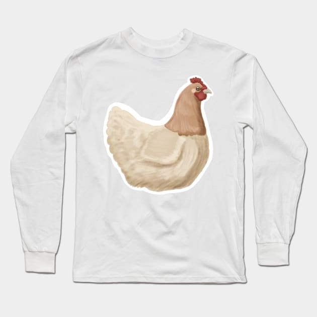 Fluffy Chicken Long Sleeve T-Shirt by Xetalo